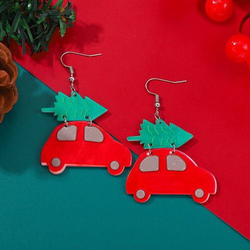 Pendants d'oreilles arbre de Noël & voiture - SHEIN - Modalova
