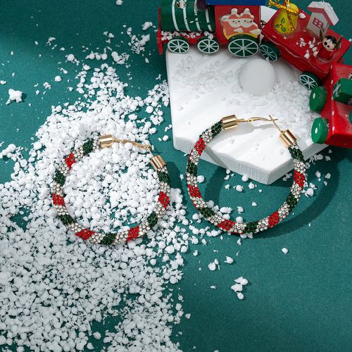 Créoles Noël avec strass - SHEIN - Modalova
