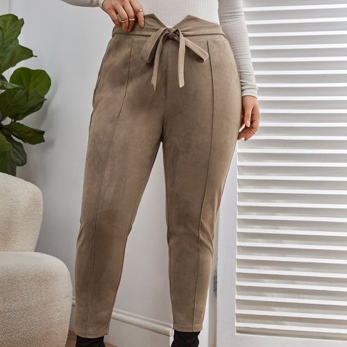 Pantalon taille haute couture ceinturé - SHEIN - Modalova