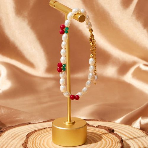 Bracelet perlé perle de culture et cerise - SHEIN - Modalova