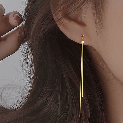 Pendants d'oreilles à franges en métal - SHEIN - Modalova