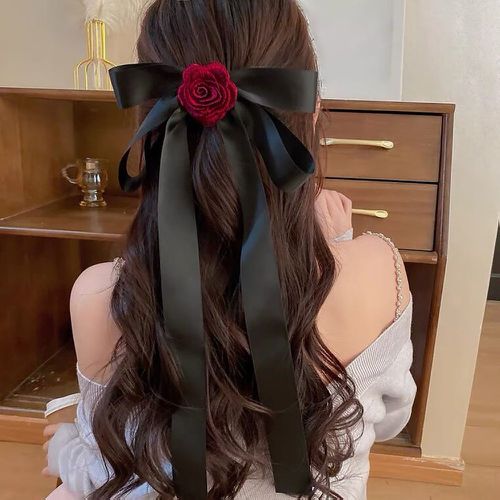 Pince à cheveux française à fleur à nœud papillon - SHEIN - Modalova