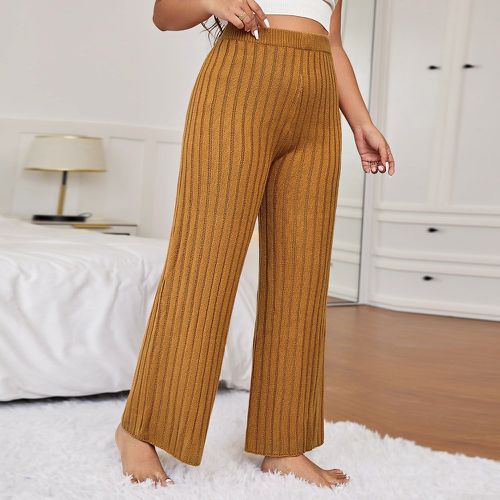 Pantalon taille haute ample en tricot - SHEIN - Modalova