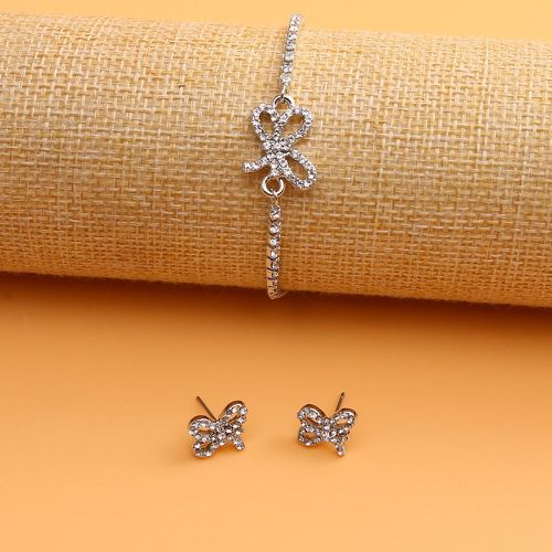 Pièces Set de bijoux à strass à nœud papillon - SHEIN - Modalova
