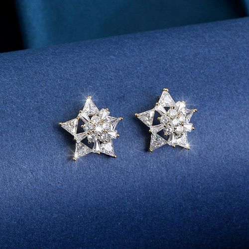 Clous d'oreilles avec étoiles zircone cubique - SHEIN - Modalova