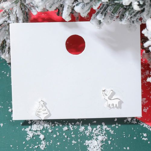 Clous d'oreilles arbre de Noël & design renne - SHEIN - Modalova