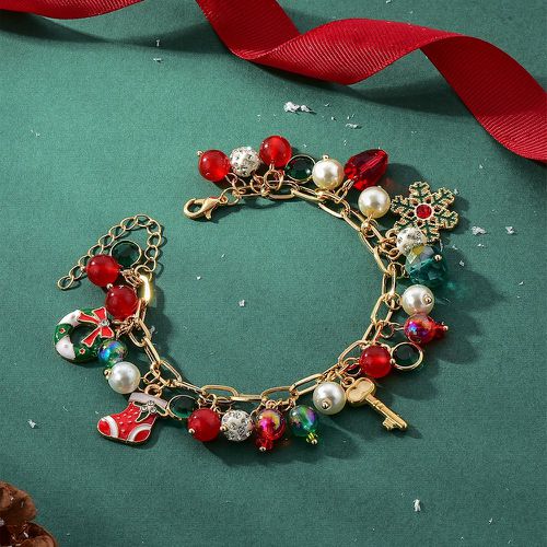 Noël Chaussettes & à fausse perle Bracelet - SHEIN - Modalova