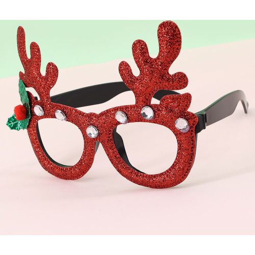 Cadre de lunettes Noël à détail de bois - SHEIN - Modalova