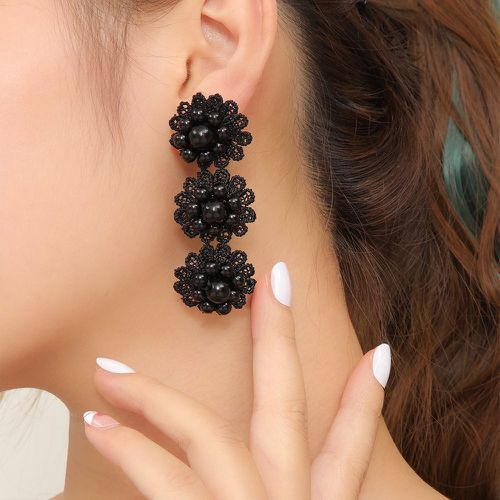 Boucles d'oreilles à perles design fleur - SHEIN - Modalova