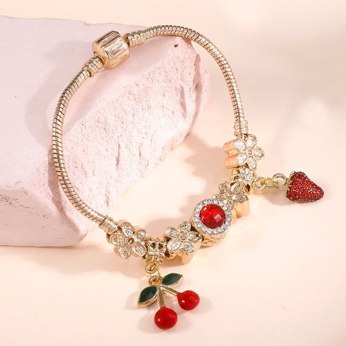 Bracelet fraise & à breloque cerise à fleur - SHEIN - Modalova