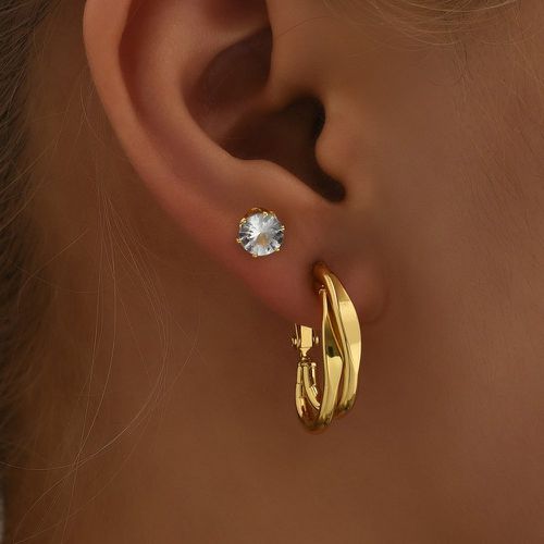 Paires Boucles d'oreilles avec zircone cubique - SHEIN - Modalova