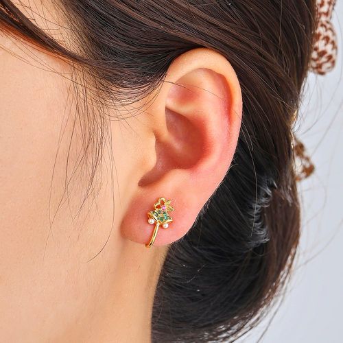 Pièces Clip d'oreille fausse perle & à strass à détail clochette - SHEIN - Modalova