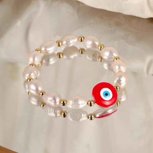 Bracelet perlé mauvais œil perle de culture - SHEIN - Modalova