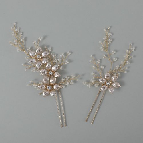 Bandeau pour cheveux perle & à fleur de mariée - SHEIN - Modalova