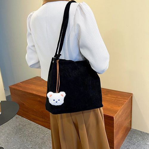 Cabas à détail anneau avec breloque de sac design dessin animé - SHEIN - Modalova