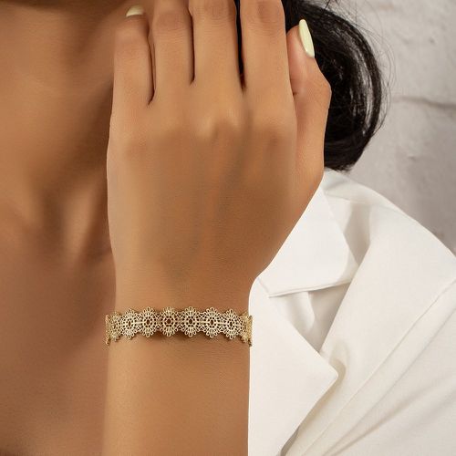 Bracelet ajouré design fleur - SHEIN - Modalova
