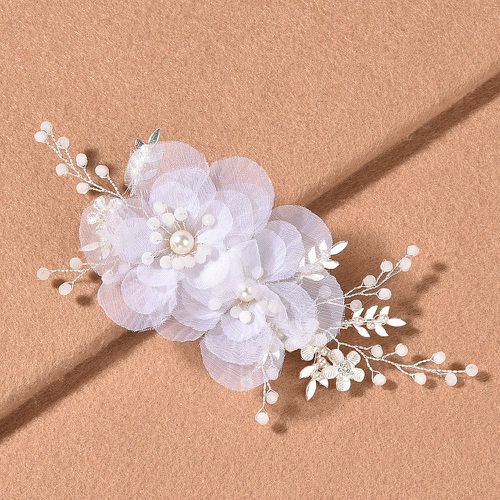 Coiffure fausse perle & à fleur mariée - SHEIN - Modalova