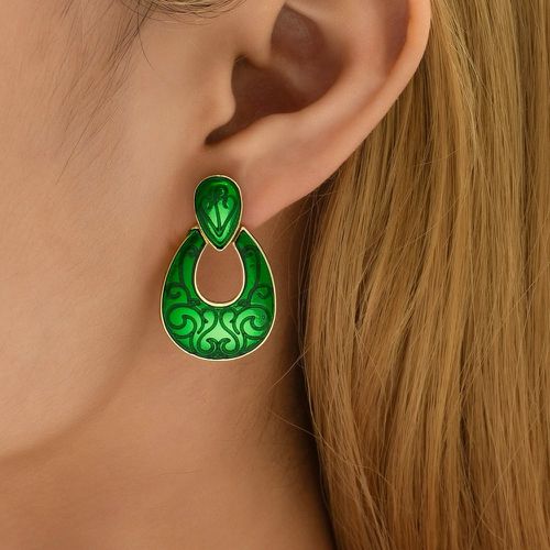 Boucles d'oreilles à design goutte d'eau à motif volute - SHEIN - Modalova