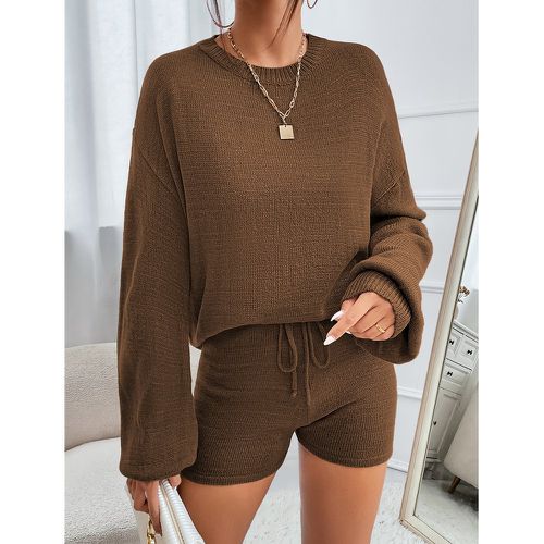 Pull & Short en tricot à cordon - SHEIN - Modalova