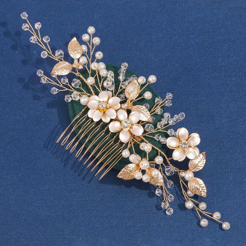 Peigne à cheveux fausse perle & à fleur de mariée - SHEIN - Modalova