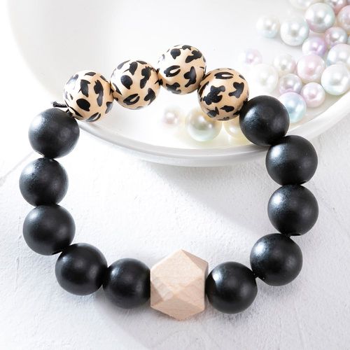 Bracelet perlé à motif léopard - SHEIN - Modalova