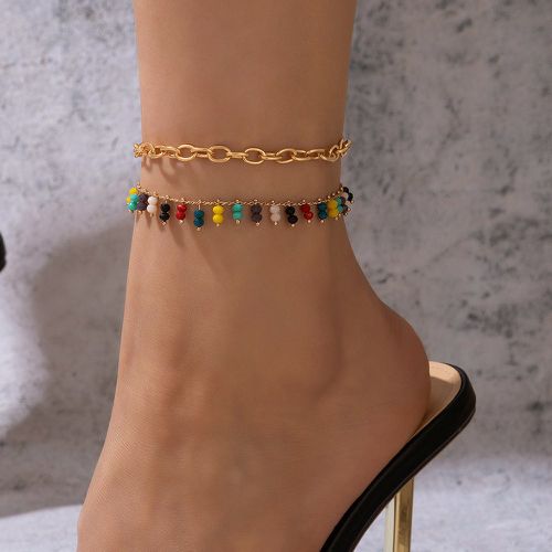 Pièces Bracelet de cheville de couleur aléatoire breloque de perle - SHEIN - Modalova