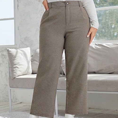 Pantalon droit à carreaux - SHEIN - Modalova
