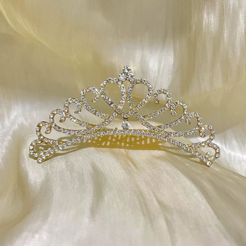 Peigne à cheveux à strass à détail de couronne de mariée - SHEIN - Modalova