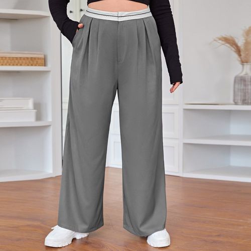 Pantalon ample à rayures taille - SHEIN - Modalova