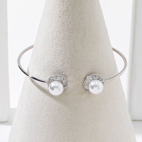 Bracelet zircone cubique & à fausse perle - SHEIN - Modalova