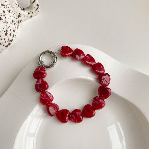 Bracelet perlé cœur & à détail anneau - SHEIN - Modalova