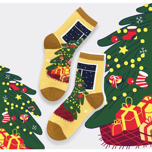 Chaussettes arbre de Noël motif - SHEIN - Modalova