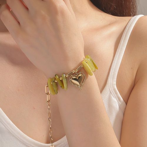Bracelet aléatoire à breloque cœur à perles - SHEIN - Modalova