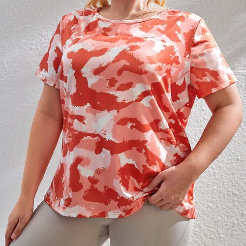 T-shirt de sport à imprimé camouflage - SHEIN - Modalova