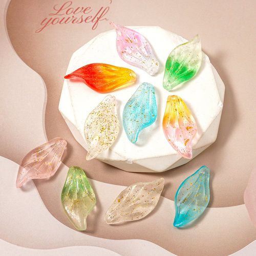 Pièces de couleur aléatoire en forme de feuille DIY perle - SHEIN - Modalova