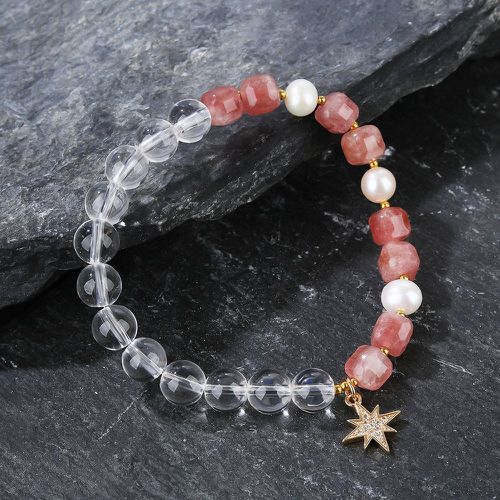 Bracelet perlé à cristal naturel - SHEIN - Modalova