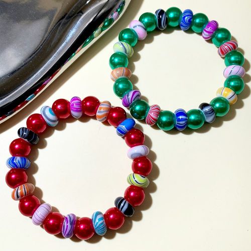 Pièces Bracelet perlé de couleur aléatoire - SHEIN - Modalova