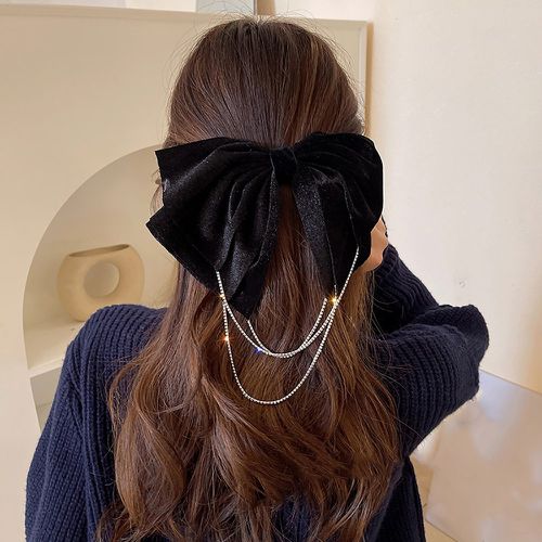 Pince à cheveux française à strass & à nœud papillon - SHEIN - Modalova