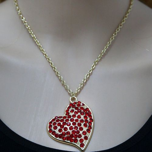 Collier à chaîne à pendentif cœur - SHEIN - Modalova
