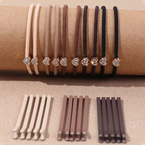Pièces Set d'accessoires pour cheveux à strass à détail cœur - SHEIN - Modalova