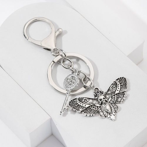 Porte-clés à strass & à détail squelette papillon & à breloque clé - SHEIN - Modalova