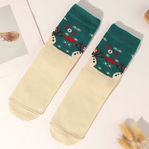Chaussettes Noël bonhomme de neige & à lettres - SHEIN - Modalova