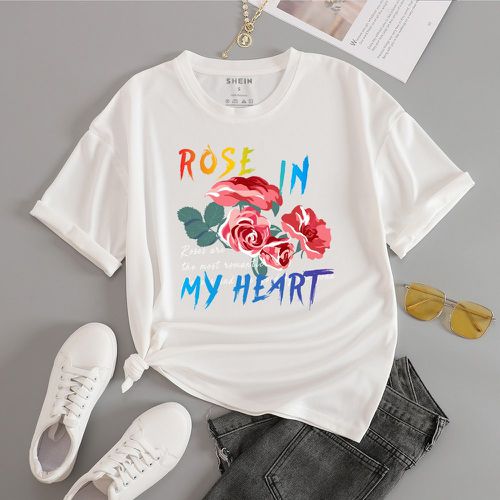 T-shirt fleuri et à imprimé floral - SHEIN - Modalova