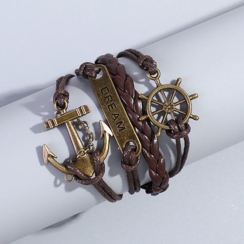 Bracelet multicouche à détail d'ancre - SHEIN - Modalova