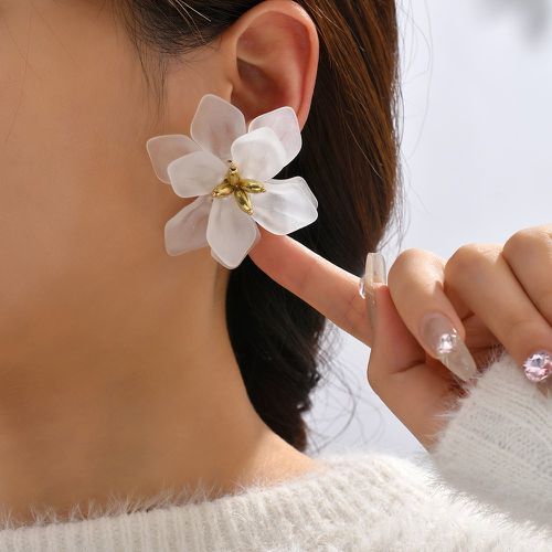 Clous d'oreilles design fleur - SHEIN - Modalova