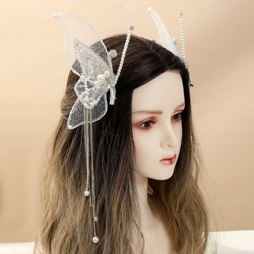 Pièces Épingle à cheveux fausse perle & à détail papillon mariée - SHEIN - Modalova