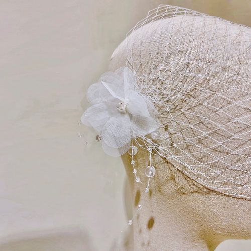 Voile de mariée fleur & à perles - SHEIN - Modalova