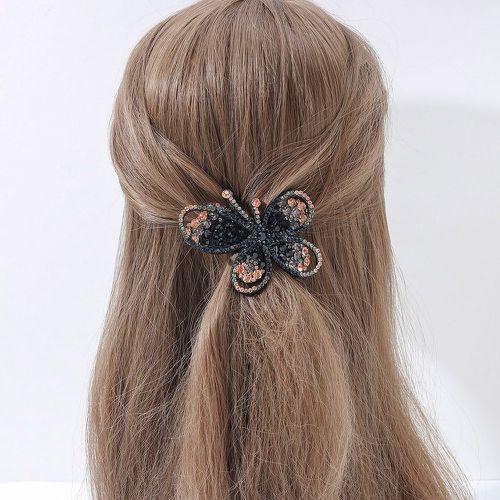Pince à cheveux française à strass à détail papillon - SHEIN - Modalova