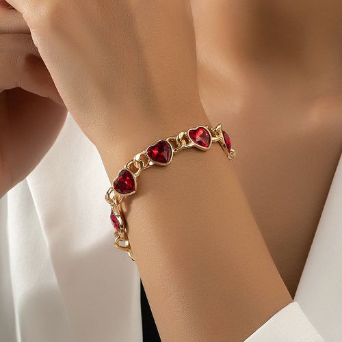 Bracelet à strass à détail cœur - SHEIN - Modalova