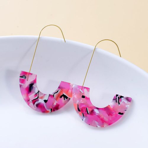 Boucles d'oreilles à blocs de couleurs design géométrique - SHEIN - Modalova